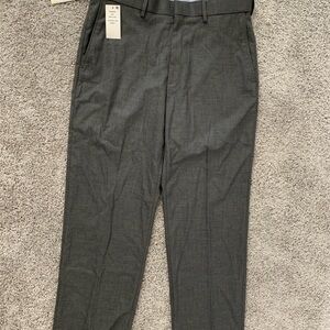 JM Haggard Premium Stretch Solid Pants in Med Grey